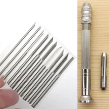 

Olive Nuclear Carving Blade Head Set Round Flat Triangular Oblique Mouth Handmade DIY Head Steel Take Core Carving Blade