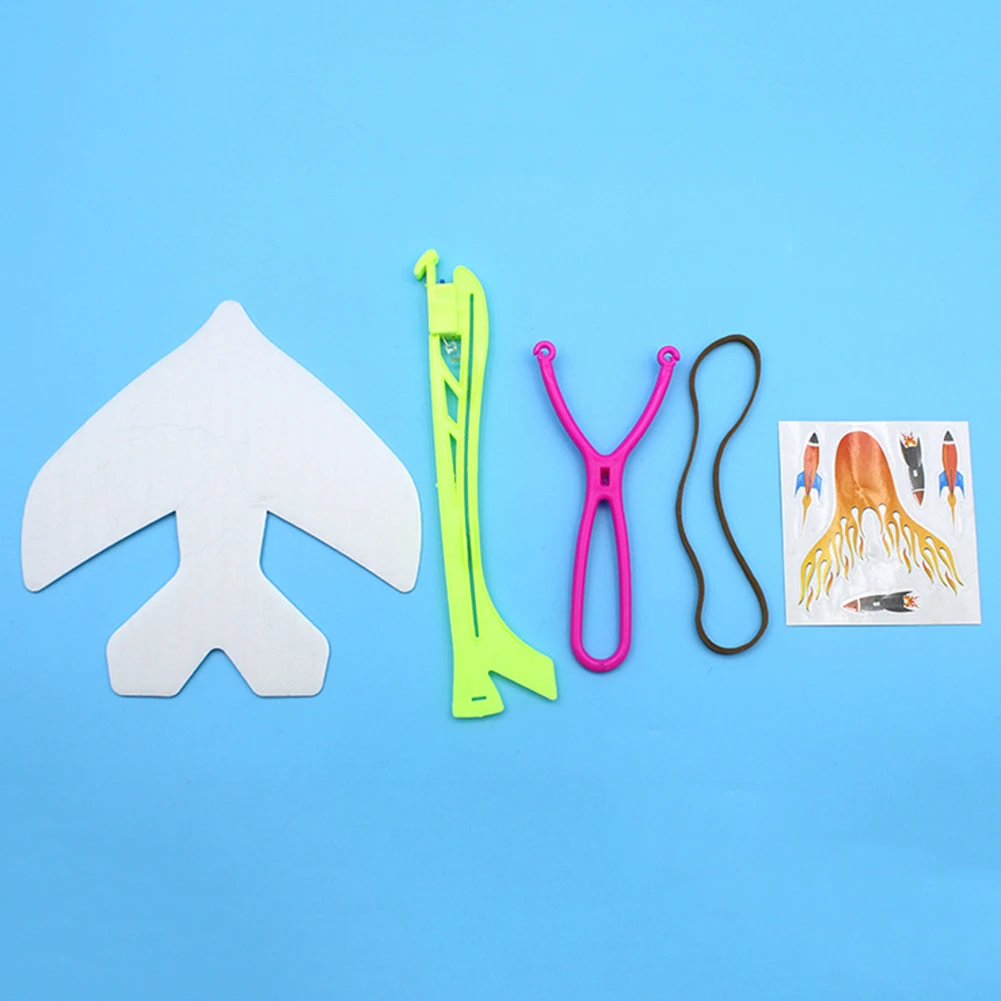 Детские игрушки светодиодный светильник катапульта самолет игрушка пусковая установка DIY строп планер самолет детская обучающая игрушка