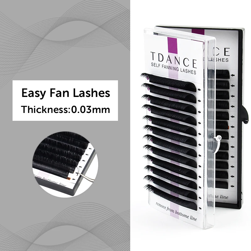 Ресницы TDANCE Easy Fan Bloom толщина 0 03 наращивание ресниц автоматические цветущие