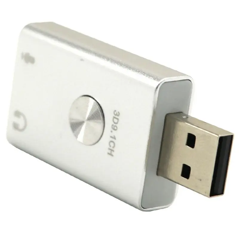 Звуковой адаптер USB Virtual 9,1 с usb-портом для настольного компьютера или ноутбука