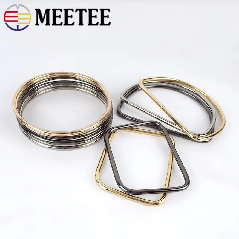 Сумка Meetee с ручкой металлические круглые кольца пряжки рама сумочка кошелек