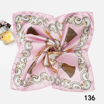 

Small Square Satin Scarf Head Neck Scarf Foulard Femme Bandana Elegant Women's Hair Tie Band Wrap Handkerchief Sjaal x135
