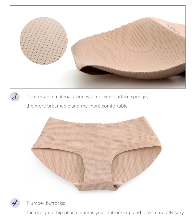 Silicone Butt Shaper Control Shorts Butt Lifter Padded Enhancer Boxer  Briefs Shapewear Fake Vagina Underwear