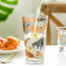 INS прекрасная стеклянная чашка для воды капучино латте кофе кружка для завтрака молоко Овес сок чашки бытовой личности черный чай чашка