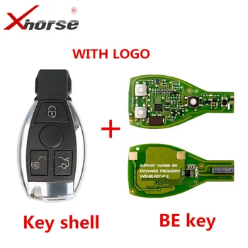 Пульт XHORSE VVDI BE Key Pro, пульт дистанционного управления для Benz V1.5, улучшенная версия чипа ключа от блока управления, смарт-ключ с логотипом и воз...
