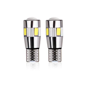 

2PCS Car 5W5 LED Bulb T10 W5W LED Signal Light Canbus 12V 6000K Auto Claerance Wedge Side Reverse Lamps 5630 6SMD Blue No error