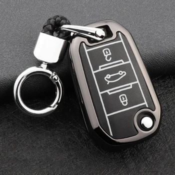 

Zinc alloy+Luminous Car Key Case Cover for Peugeot 3008 5008 208 307 308 508 2008 4008 Protector Cover Holder Skin Accessories