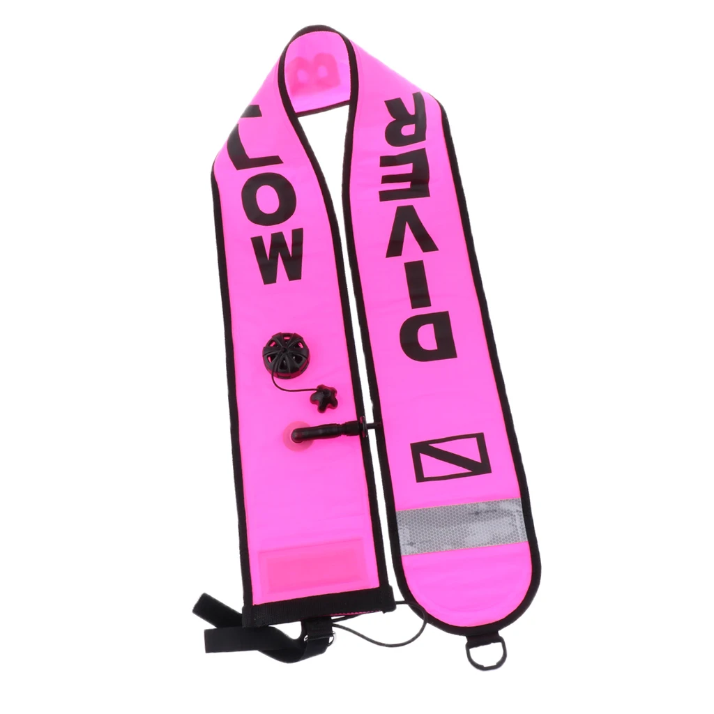 Diver Signal Marker Inflatable Tube with Plastic Clip for Diving Snorkeling Underwater Safety Signal Buoy Float for Water Sports