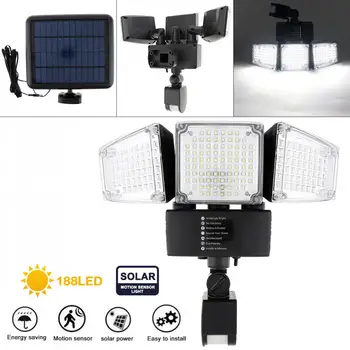 

2200mAh Solar Floodlight LED PIR Motion Sensing Light Intelligent Adjustable Waterproof Wall Lamp for Outdoor Yard Garden Home