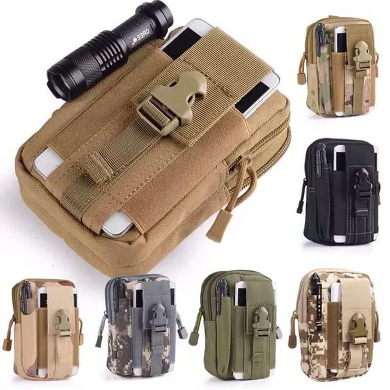 

Outdoor Camping Climbing Bag Tactical Military Molle Hip Waist Belt Wallet Pouch Purse Phone Case for IPhone Samsung Huawei