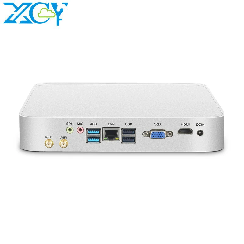 XCY Mini Pc Intel Core i7 i3 i5 7200U 7500U Win10 Micro computadora caja de Linux Tv Mini Pc HDMI VGA WiFi Gigabit Ethernet 6xUSB