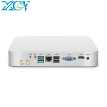 XCY Mini Pc Intel Core i7 4500U i5 3317U Win10 pro Micro Office Computer Linux Tv Box Minipc HDMI VGA WiFi Gigabit Ethernet 6USB