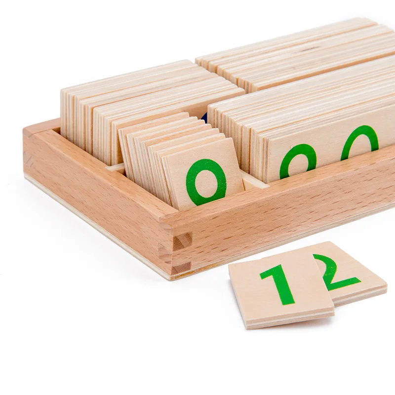 Children's wooden montessori numbers 1-9000 learning card math teaching aids preschool children early education educational toys