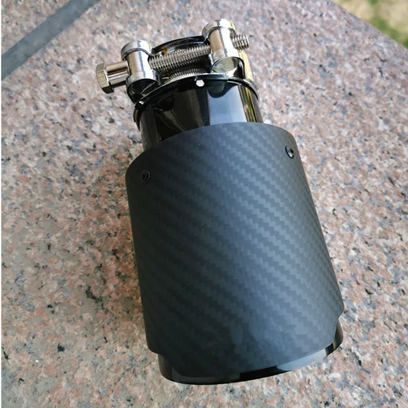 Высший сорт углеволоконные akrapovic выхлопной наконечник глушитель наконечник с TITAN Черный трубы автомобиля-Стайлинг