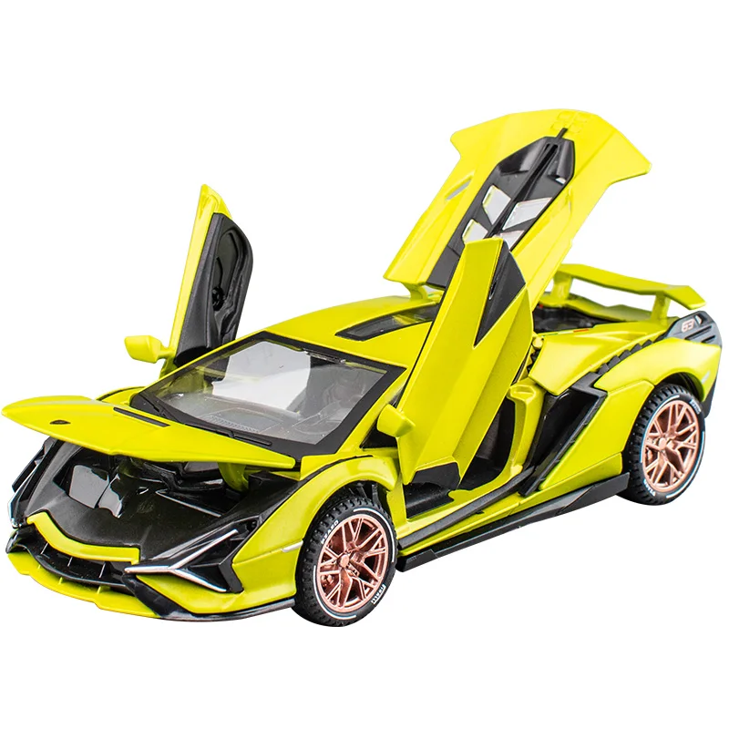 

KIDAMI 1:32 Alloy Die-cast Car SIAN Flash Sports Car Model Toy Car Pull Back Toy Car with Sound Light Gift Collection for kids