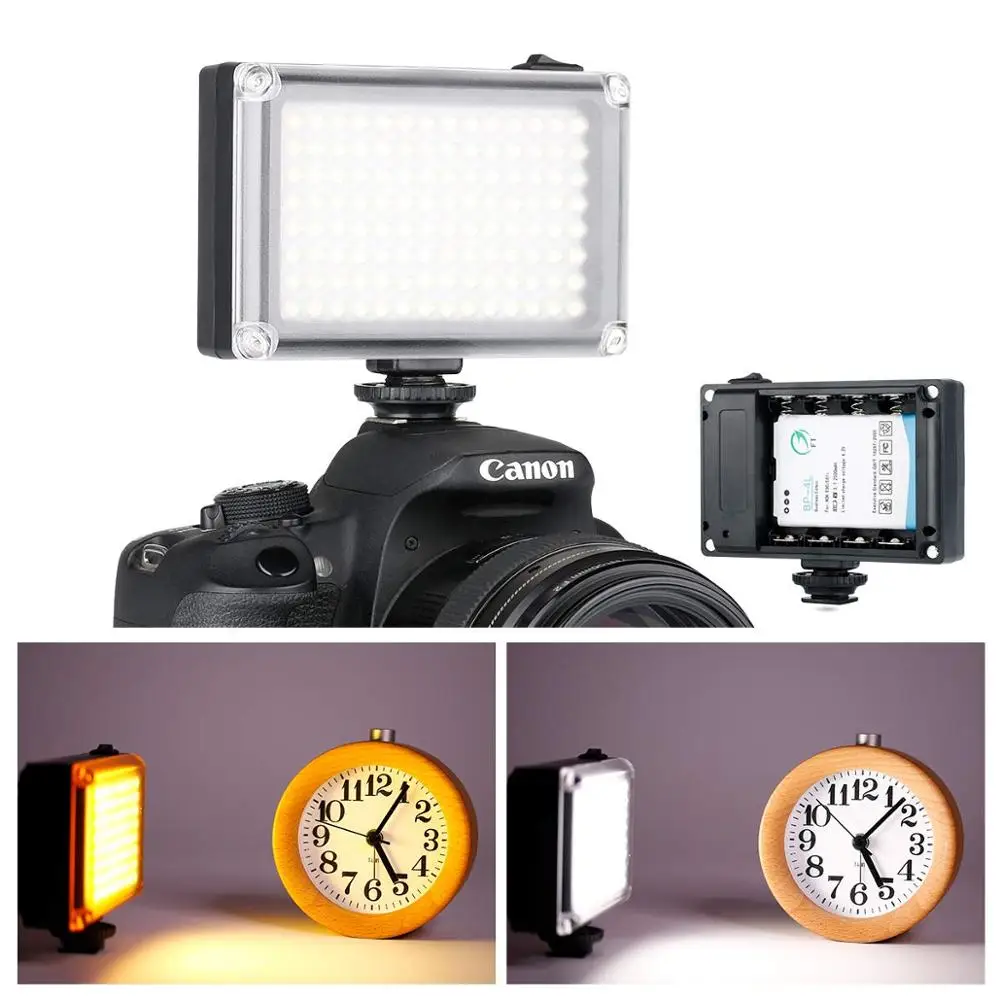 112 светодиодный видео свет мини карманный светодиод Vlog освещение для Canon Nikon sony A6400 6300 видеокамера DSLR камера смартфон