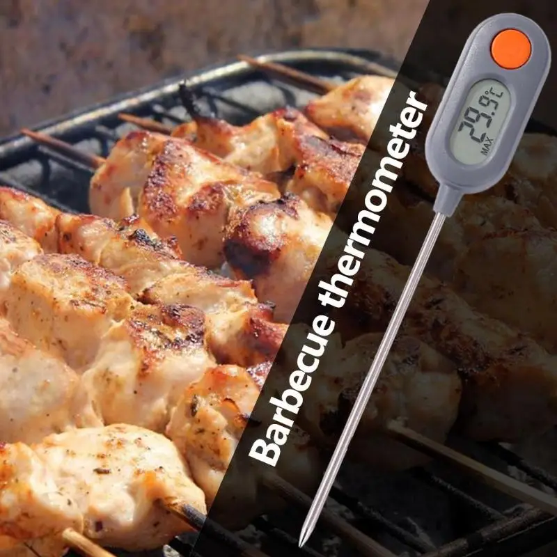 Термометр для барбекю с ЖК-дисплеем, цифровой кухонный зонд для мяса 200*25 мм для домашней кухни