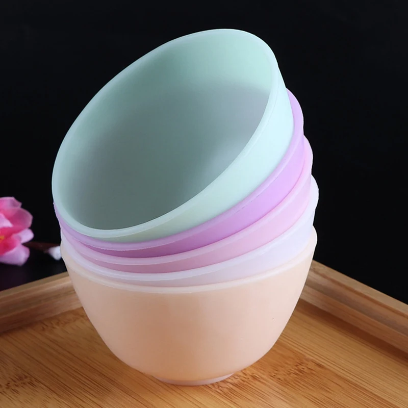 3 Size Silicone Bowl Facial Mask Mixing Bowl Home Use Odorless Anti-Drop Mask Bowl DIY Beauty Makeup Tool