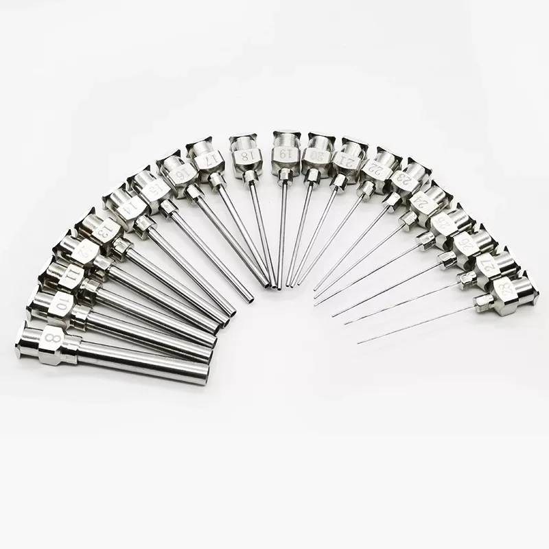 12 шт./партия, все металлические иглы для дозирования, 1inch-cannula тупой конец