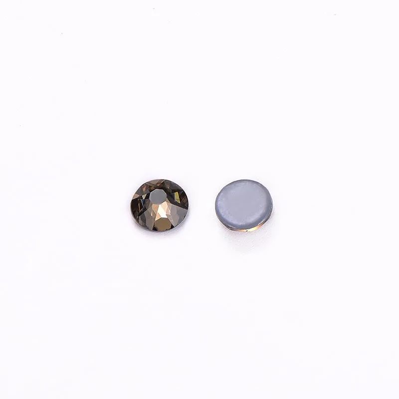 Копченый Топаз HotFix Стразы 8 большой 8 небольшой огранки для DIY Одежда камень - Цвет: Smoked Topaz
