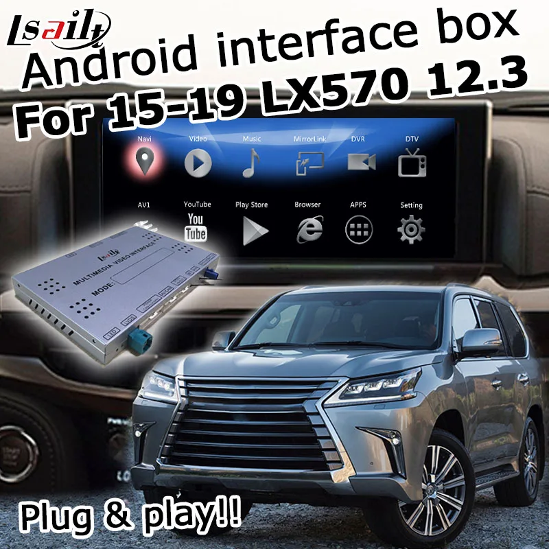Интерфейсная приставка Android / Carplay для Lexus LX570 LX 2016 видеоинтерфейс с управлением
