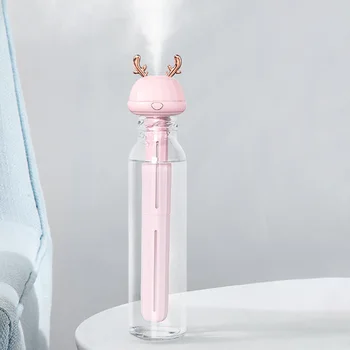 

USB Portable Air Humidifier Cartoon Bottle Mist Maker Aroma Diffuser for Home Office Refresher Detachable Humidification