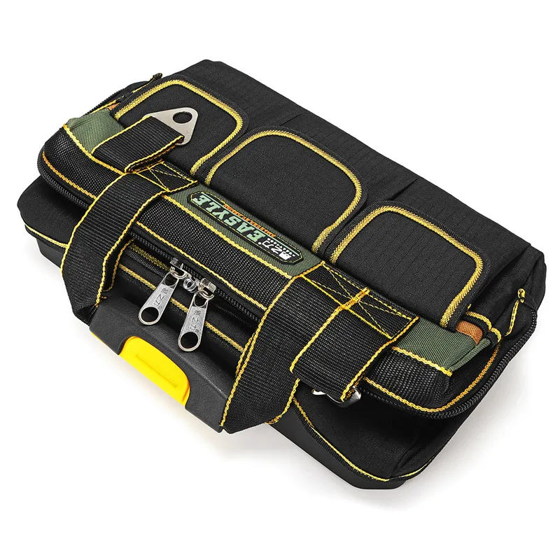 

Electrician Heavy Tool Bag Duty Tool Holder Tool Bag Storage Case Carrier Plastic Bottom Tools Parts Box
