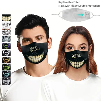 

Washable Fang Printing Protective Dust Face Mask Protective Filter Mouth Mask Reusable Designer Mask Mascarilla