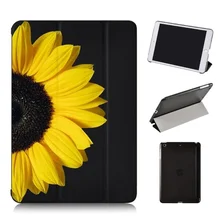 Чехол для iPad Mini 5 4 3 2 1 чехол Daisy Flower PU кожаный мягкий чехол с принтом для Samsung Galaxy с черной матовой жесткой задней частью для iPad Mini5 Funda