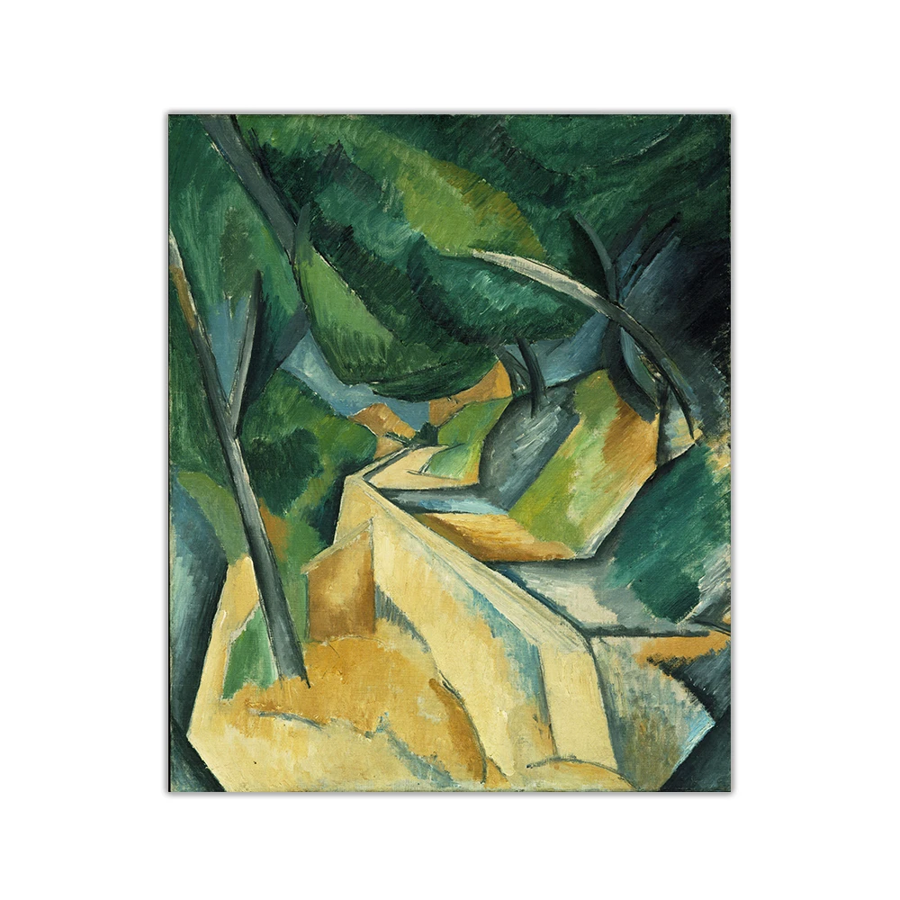 Citon холст искусство Масляная живопись Жорж Braque Road дорога возле L'Estaque Artwork