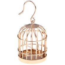 

Dollhouse Birdcage 1:12 Dollhouse Miniature Furniture Metal Bird Cage For Doll House Decoration
