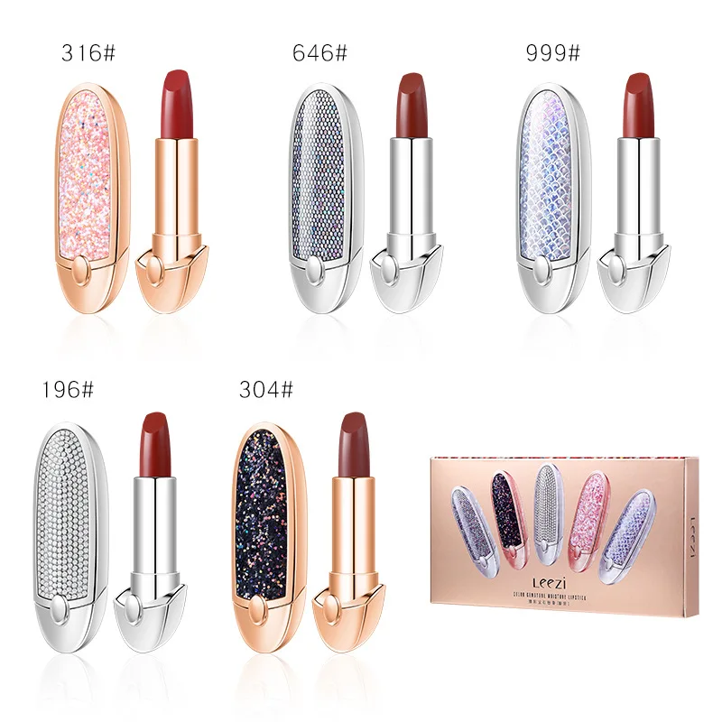 5 шт. бархатная матовая губная помада набор сексуальная Алмазная водостойкая