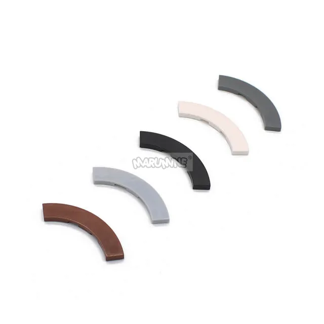 Marumine 30PCS Round Corner Tile 4x4 W. Bow Macaroni Wide 27507 DIY Building Blocks Construction MOC Bricks Accessories Parts 3