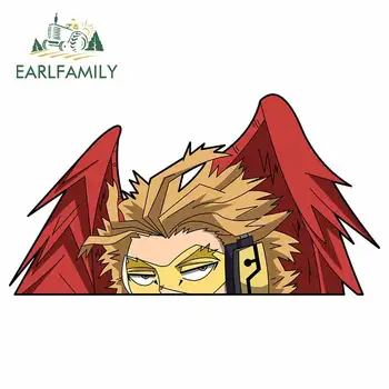 

EARLFAMILY 13cm x 7.3cm for My Hero Academia Hawks Peeker Car Stickers and Decals Bumper Door Occlusion Scratch Decoration