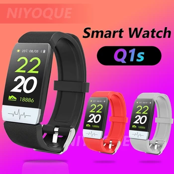 

Q1S ECG+PPG Fitness Smart Bracelet Waterproof Heart Rate Monitor Blood Pressure Smart Band Weather Forecast for IOS Android