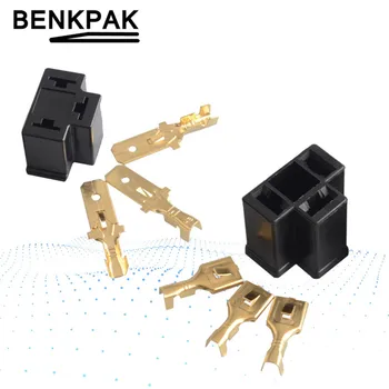

50 pairs 100pcs 3Pin H4 Car connector plug H4 Auto holder plug 7.8mm lamp plug bulb socket for Male + female