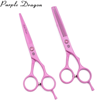 

Hair Scissors 5.5" 15.5cm Stainless Purple Dragon Pink Haircut Set Thinning Scissors Cutting Shears Hairdressing Scissors Z1013
