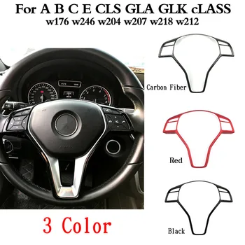

For Mercedes Benz A B C E Cla Cls Gla Glk Class W176 W246 W204 W207 W218 W212 Car Steering Wheel Frame Trim Cover Accessories