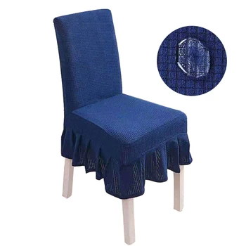 

1/4/6pc Lotus Leaf Waterproof Stretch Chair Cover for Dining Room Office Banquet Chair Protector Elastic Material Armchair Cover