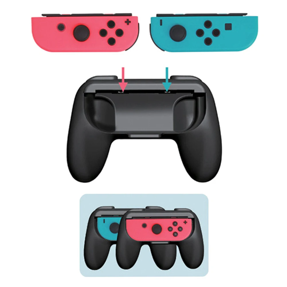 2 Pcs Game Joy-con Handle Grip Gaming Console Stand Comfortable Controller Holder for Nintendo Switch Dual Double Players Game