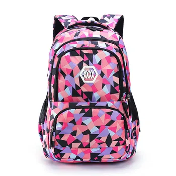 

MAIOUMY Backpacks Unisex Oxford Zipper Geometric Students Girls Shoulder School Bag Nylon Kids Men Women Bag Travel Backpacks