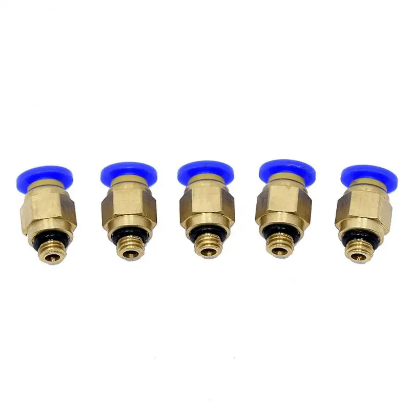 5 Pcs PC4-M6 3D Push Straight Connector Fitting Thread Direct Through Mechanical Tool Element 3D Printed Car Accessory New