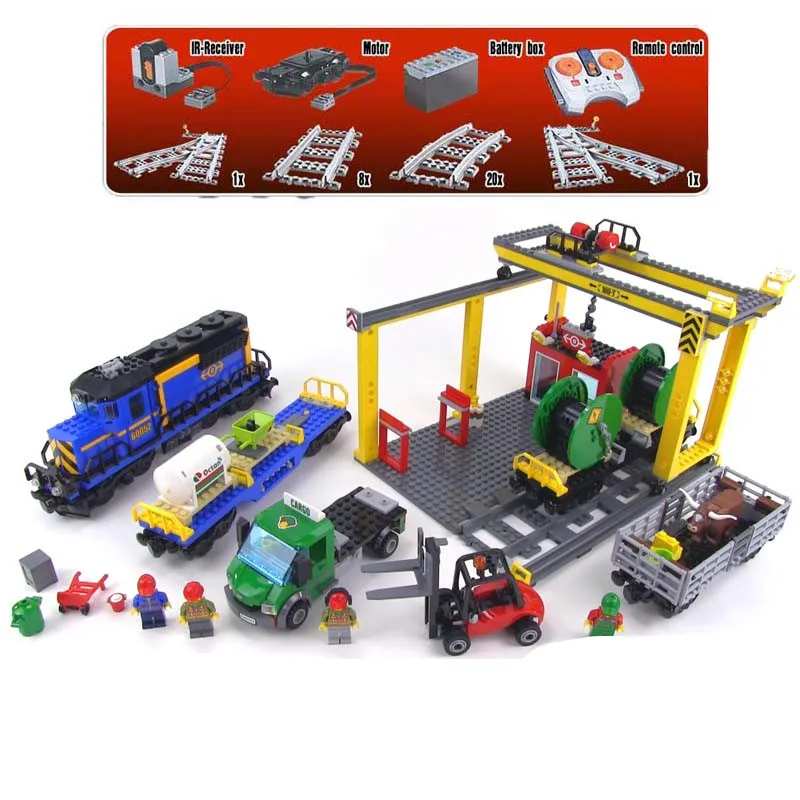 

The CITY series 02008 959PCS compatible 60052 robot train with track toy Building Bricks Blocks educational toys Birthday Gift
