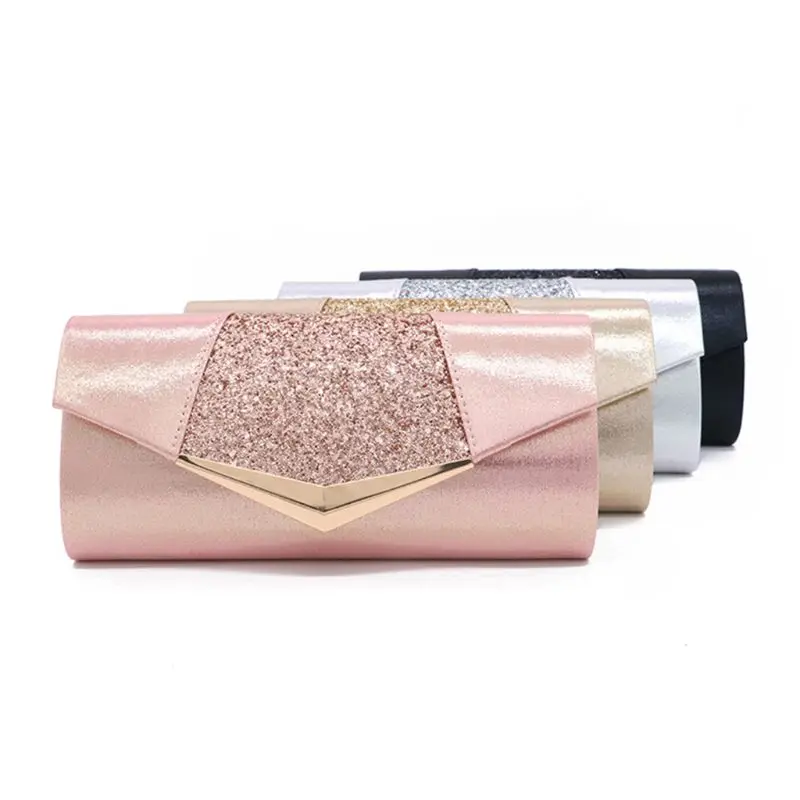 

Women Glittered Envelope Clutch Purse Sequined Evening Bag Prom Party Handbag Shoulder Bag F42A