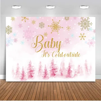 

Baby cold outside backdrop for photography winter wonderland background for photo studio newborn baby Birthday backdrop girls