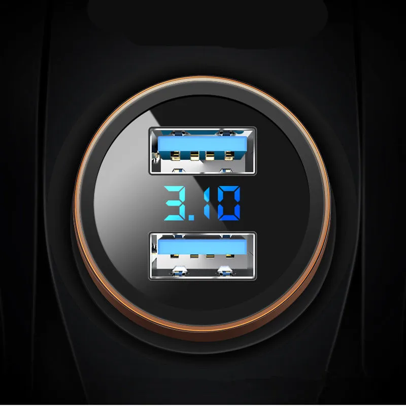 3.1A двойной USB Автомобильное зарядное устройство светодиодный дисплей для Chevrolet