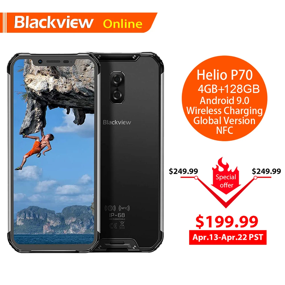 Смартфон Blackview BV9600E защищенный IP68 Helio P70 19:9 FHD AMOLED 4 + 128 ГБ Android 9 0|Смартфоны| |