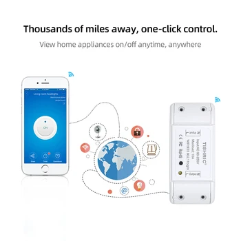

TISHRIC Basic 1 Gang Wifi Smart Switch Module/220-240V/Controlled Ewelink/Alexa/Google Assistant Home Automation Smart Home