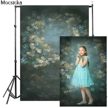 

Mocsicka Blue Floral Abstract Portrait Photo Background Flowers Texture Retro Newborn Photography Backdrops Birthday Photo Shoot