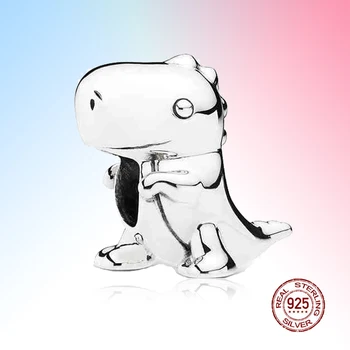 

925 sterling silver animal dinosaur charm bead charms suitable for original charm bracelet pendant ladies fashion DIY jewelry